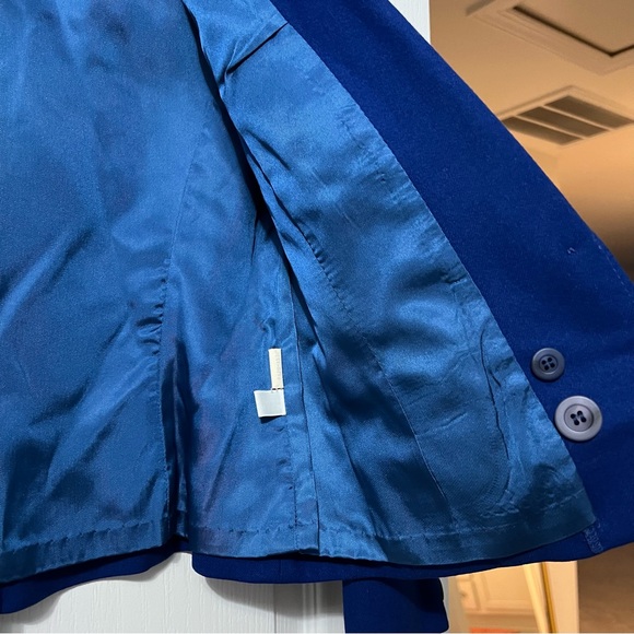 Vintage Pendleton Jewel Tone Blue 100% Wool Blazer Jacket - Picture 6 of 13